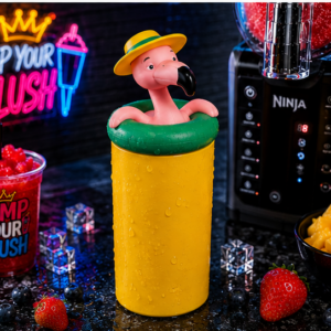 ninja slushi handle covers pink flamingo