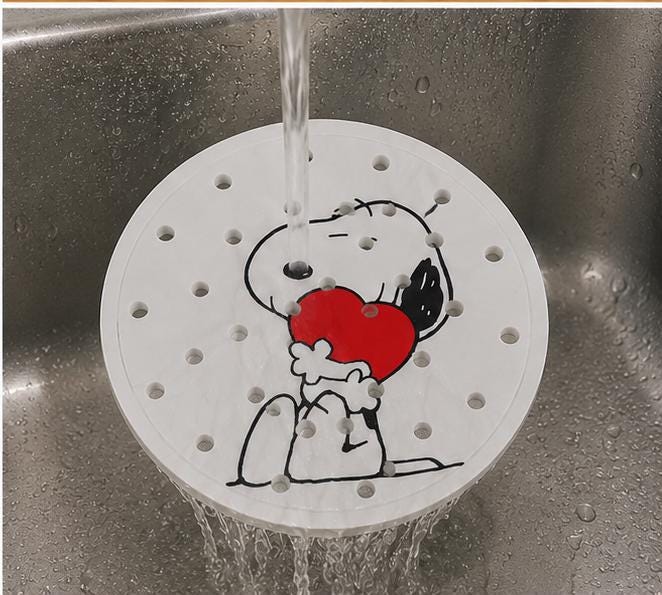 ninja slushie drip tray Snoopy with heart drawing