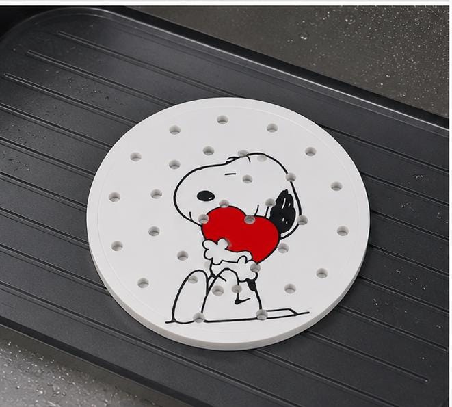 ninja slushie drip tray Snoopy with heart drawing