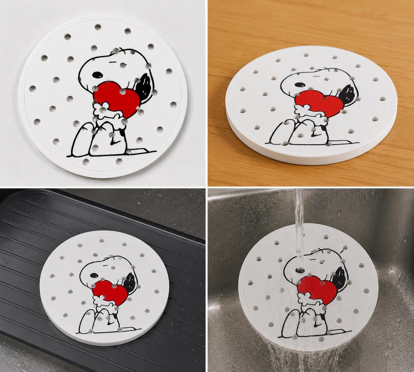 ninja slushie drip tray Snoopy with heart drawing